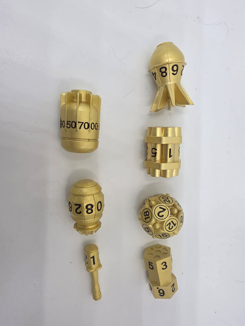 Gilded Artillery Edition solid metal dice set