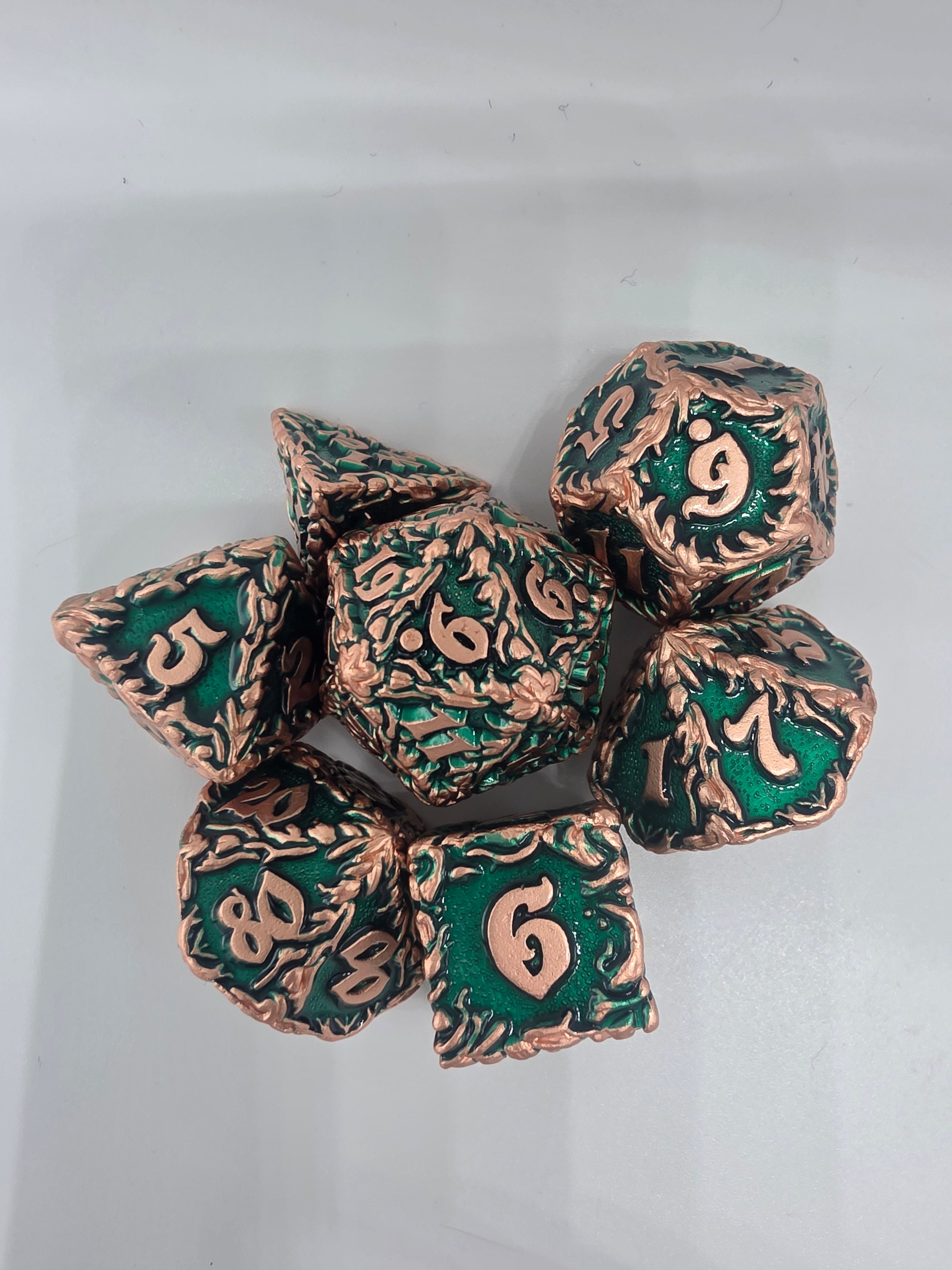 The Gilded Bramble metal dice set