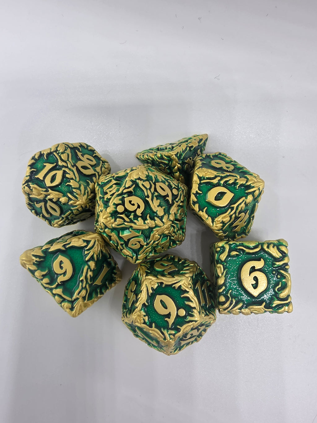 The Gilded Bramble metal dice set