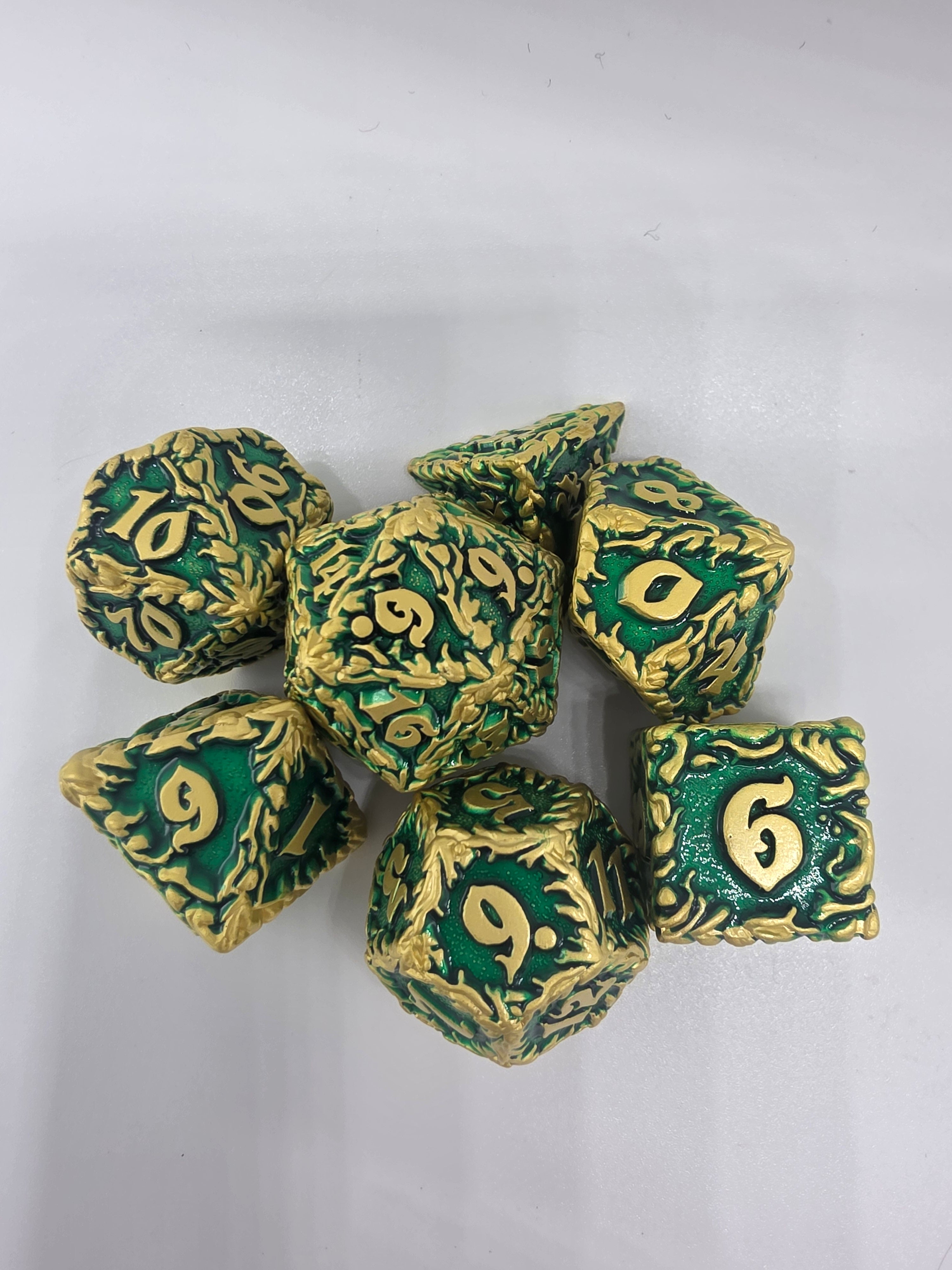 The Gilded Bramble metal dice set