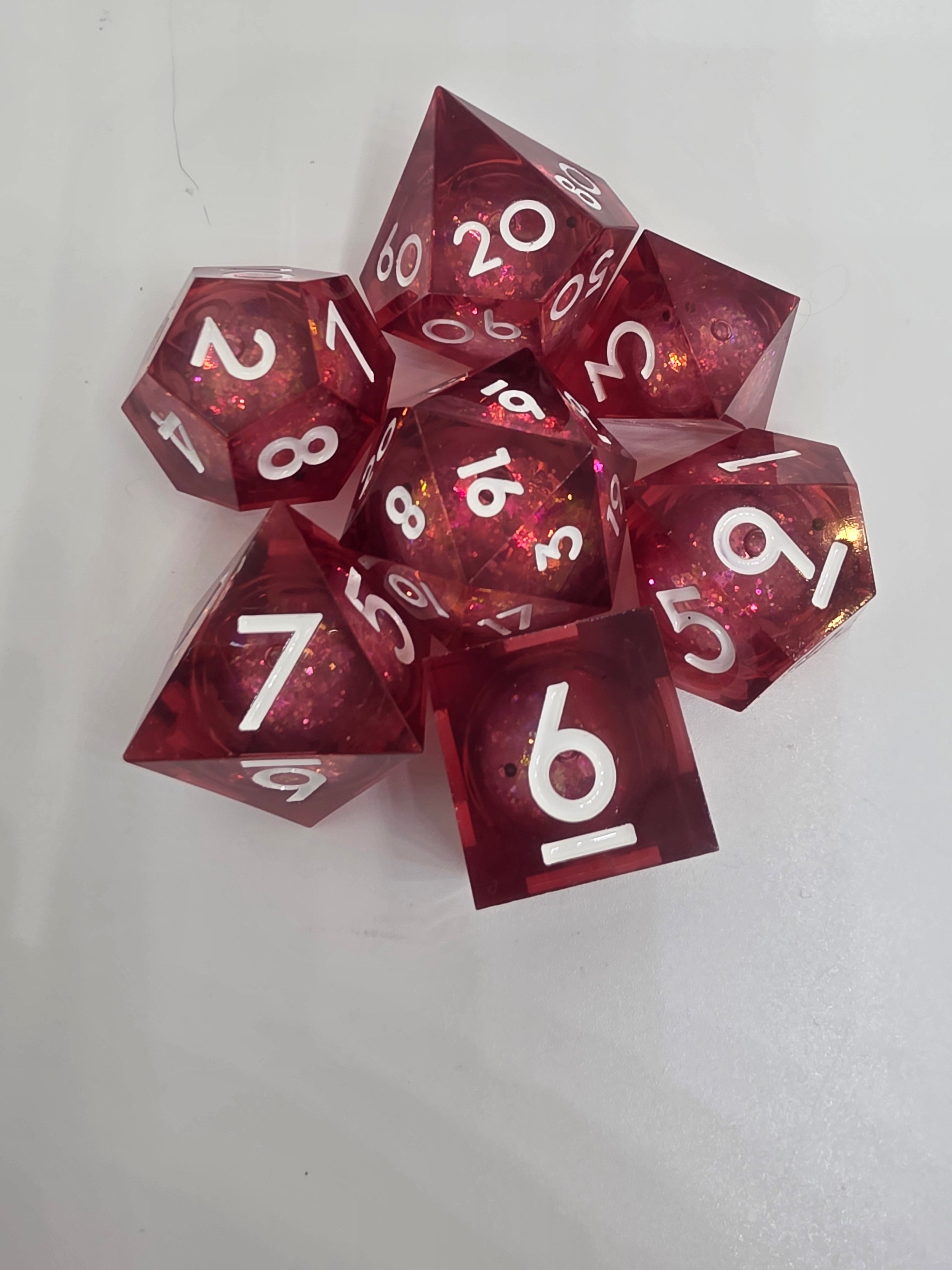 Rebirth and eternal flame liquid dice set