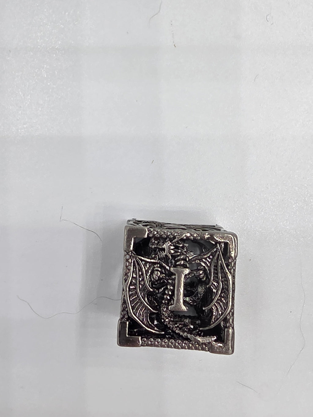 Intricate Dragon Filigree hollow metal dice set