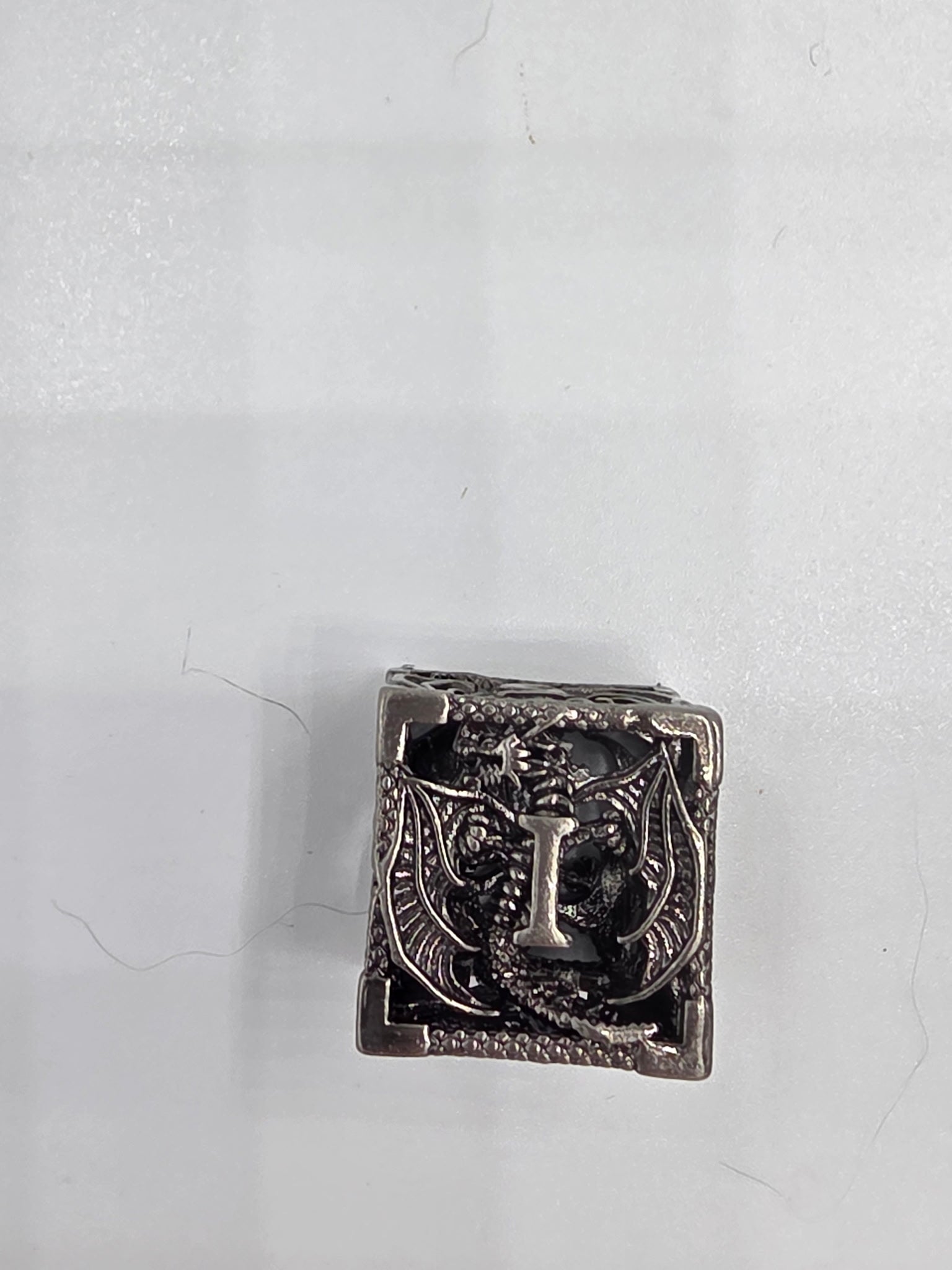 Intricate Dragon Filigree hollow metal dice set