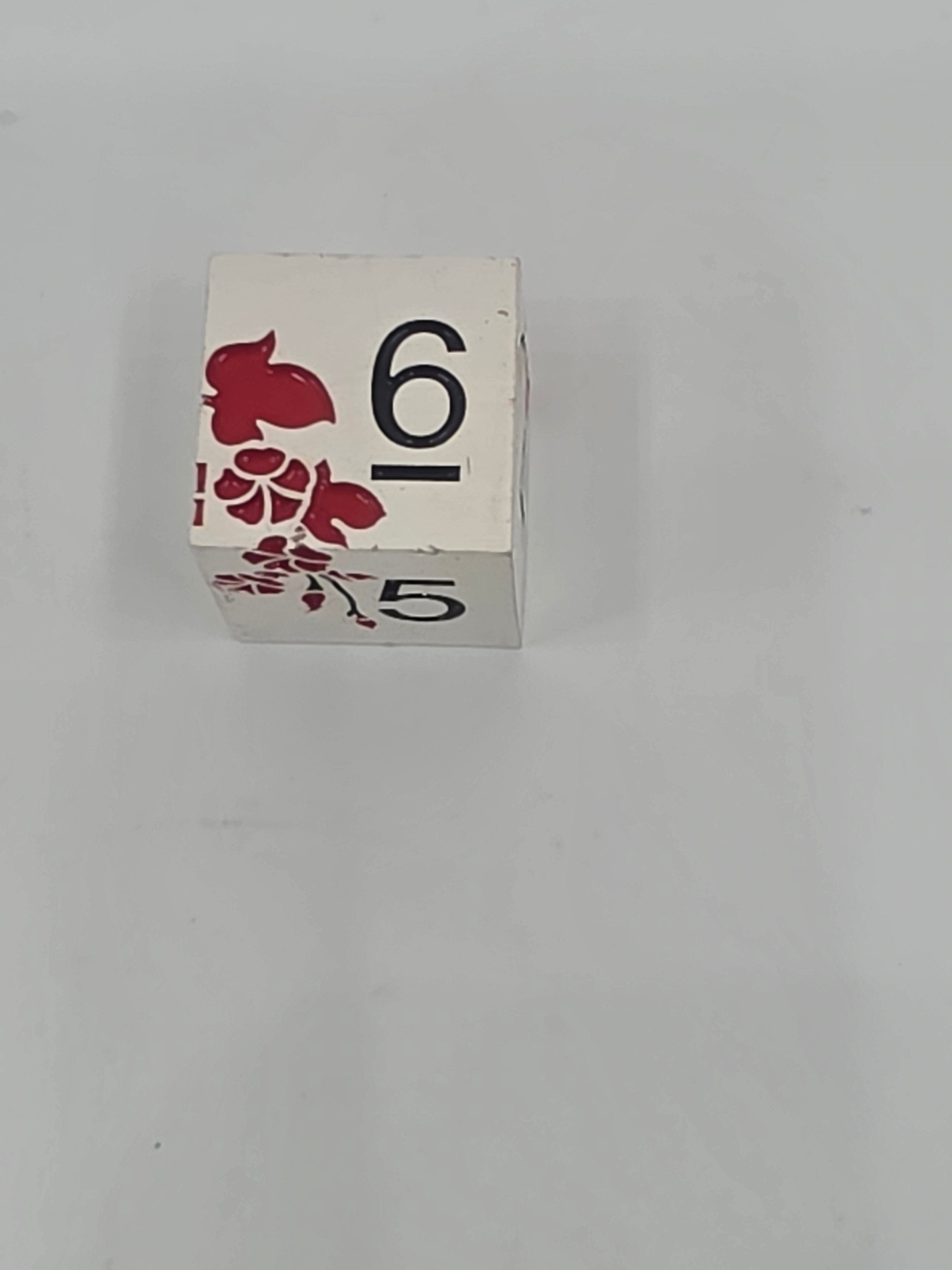 Crimson Garden solid metal Dice set