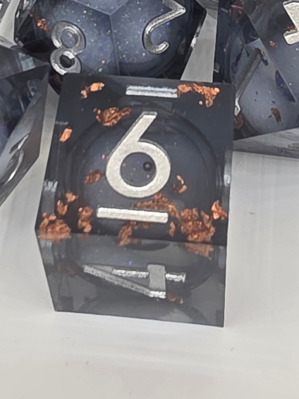 The Celestial Forge liquid core dice set