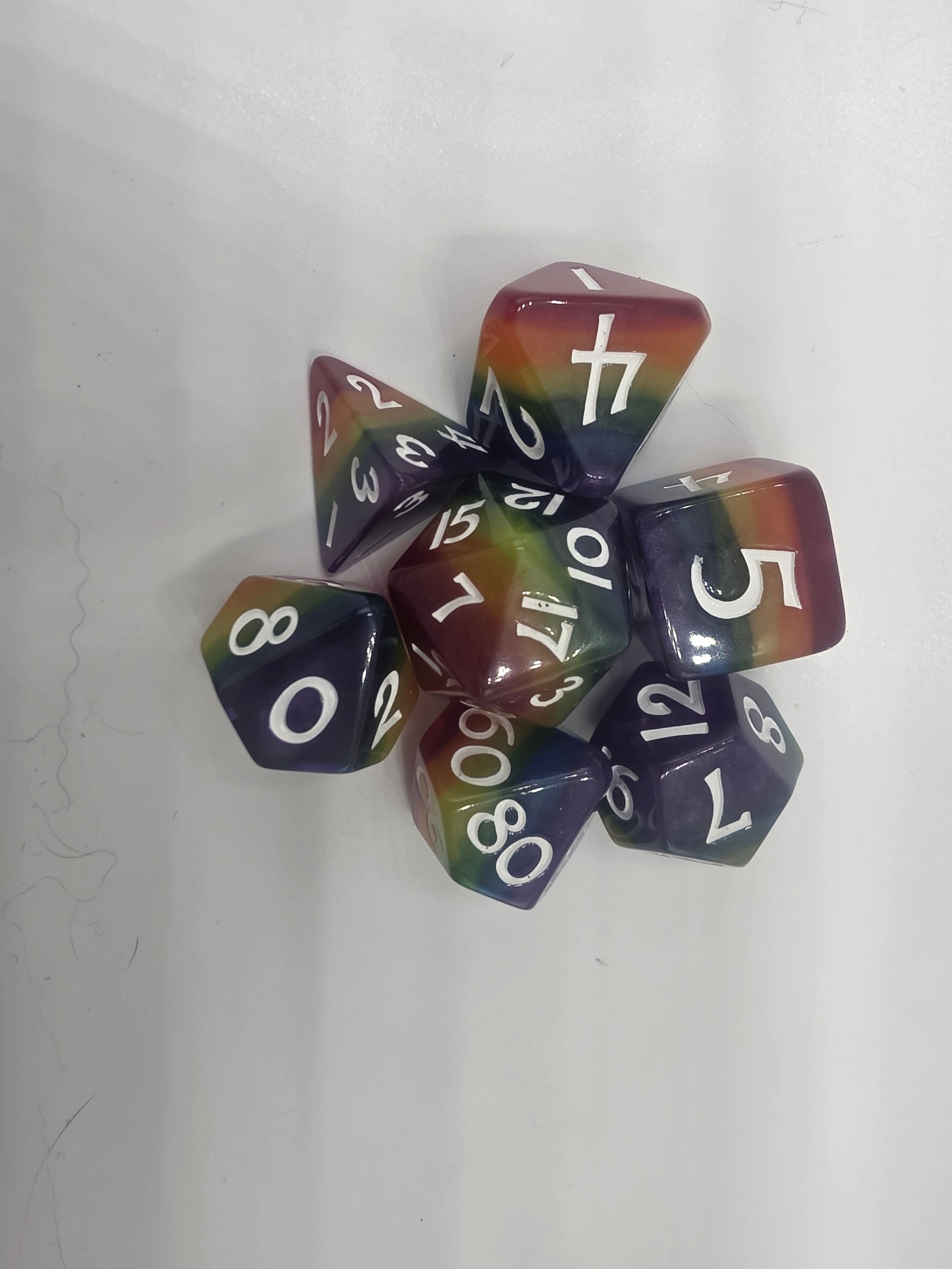 Rainbow dice set