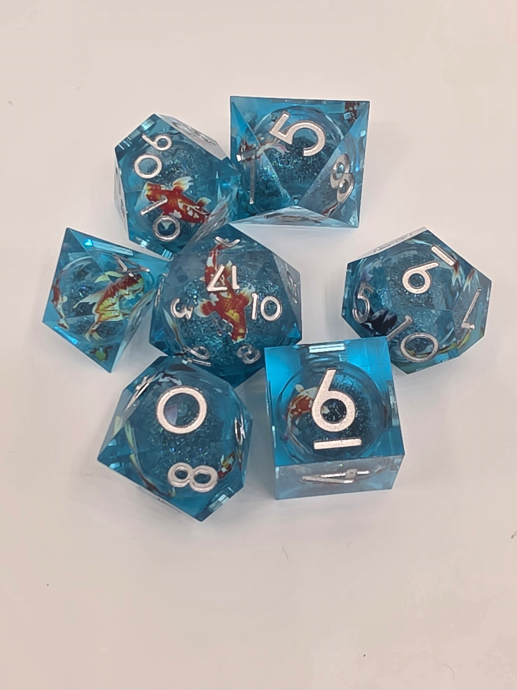 The Zen Garden Oubliette liquid core dice set
