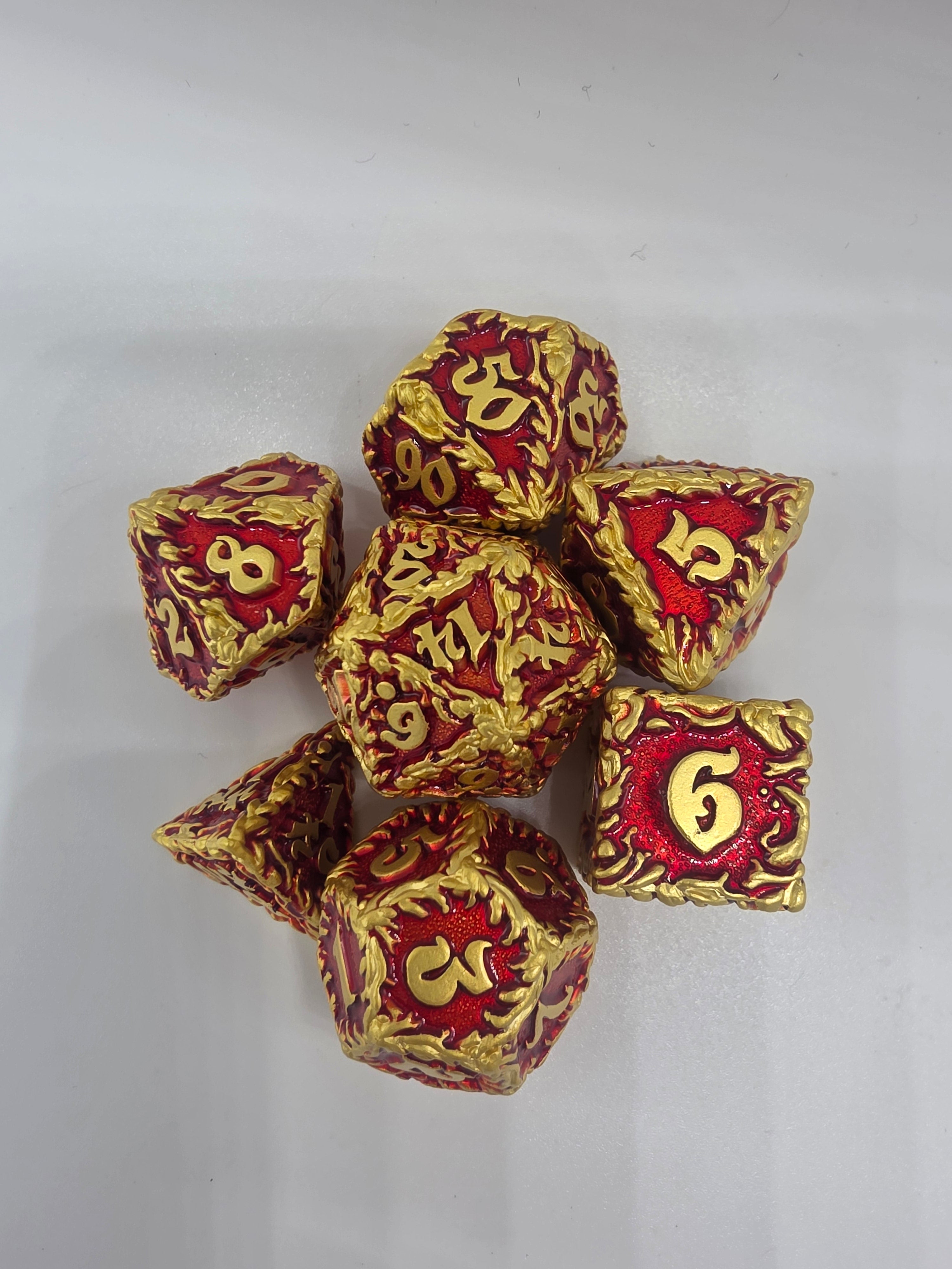 The Gilded Bramble metal dice set