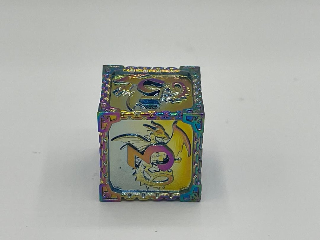 Solid Metal Dragon Dice Rainbow Color